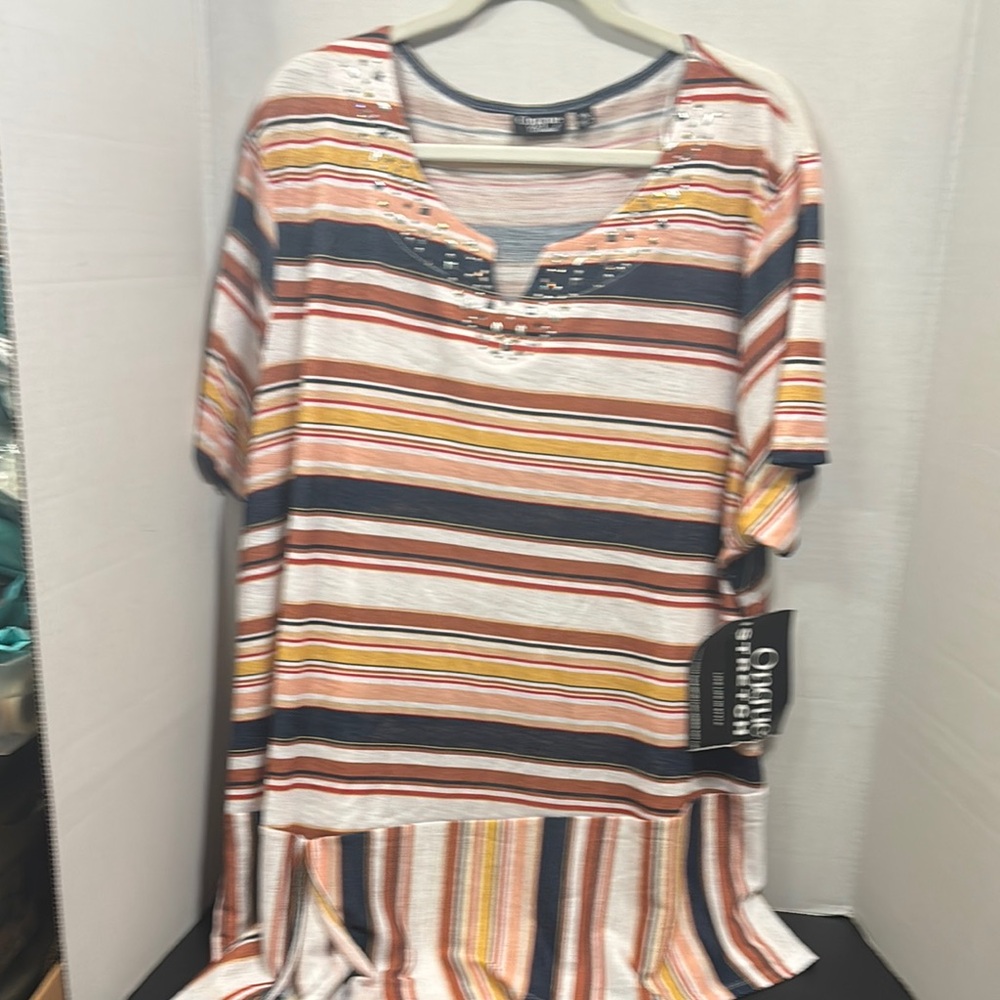 Onque Casuals Multicolor Striped Women's  Top